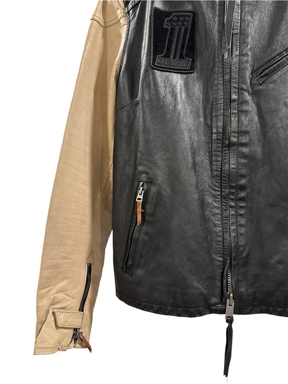 Women’s Slimfit Harley-Davidson Pushrod #1 Leather Jacket - Picture 4 of 12
